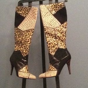 Carlos Santana Regal Leopard Boots